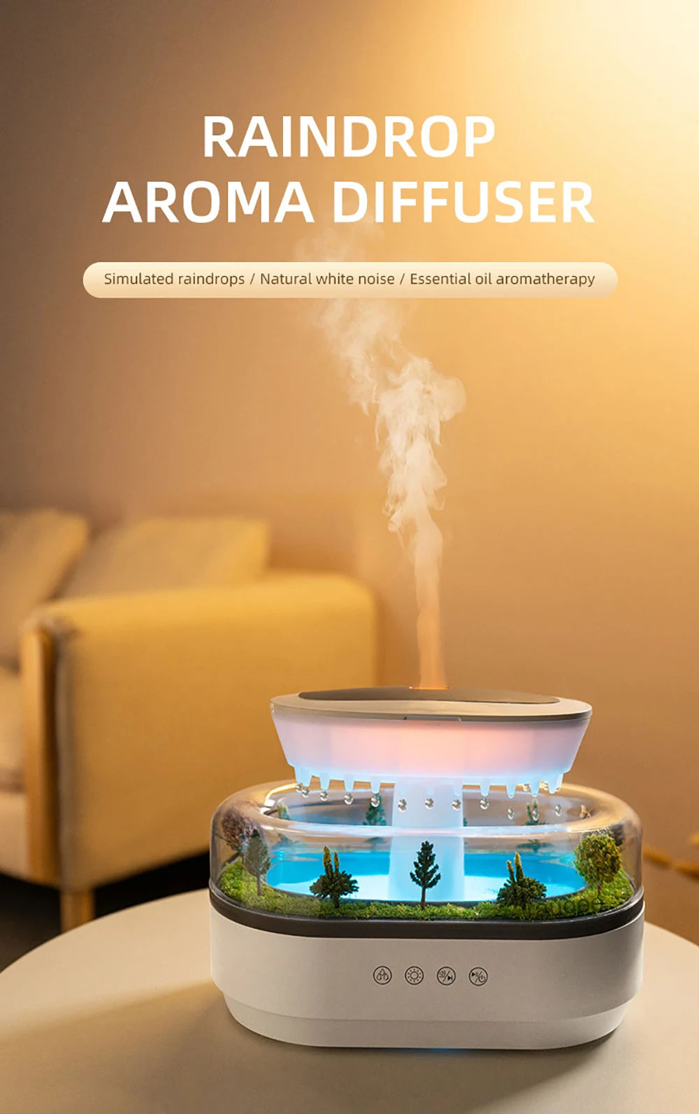 Raindrop Aroma Humidifier&Diffuser