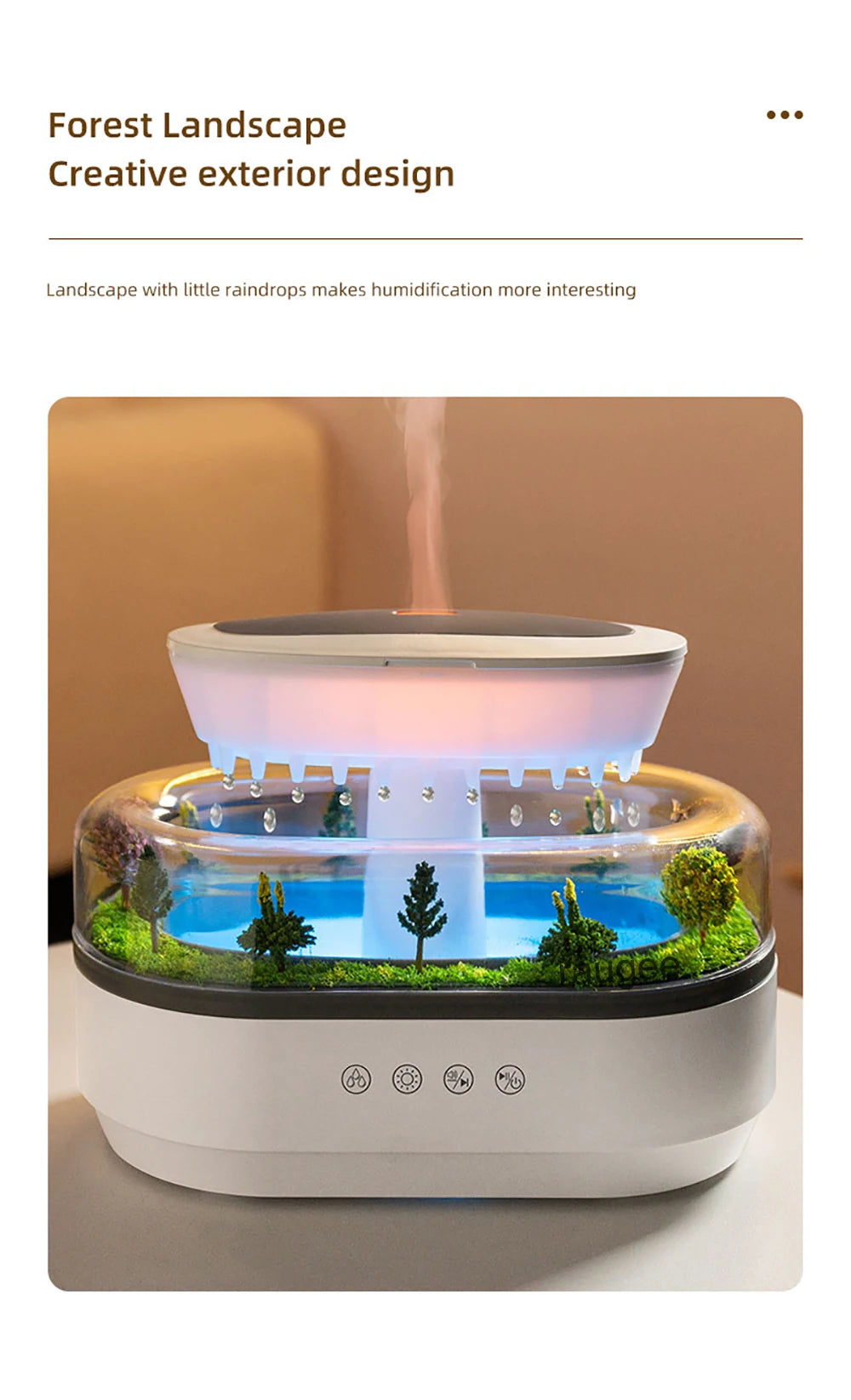 Raindrop Aroma Humidifier&Diffuser