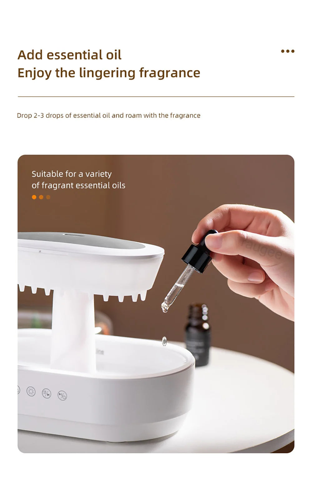 Raindrop Aroma Humidifier&Diffuser