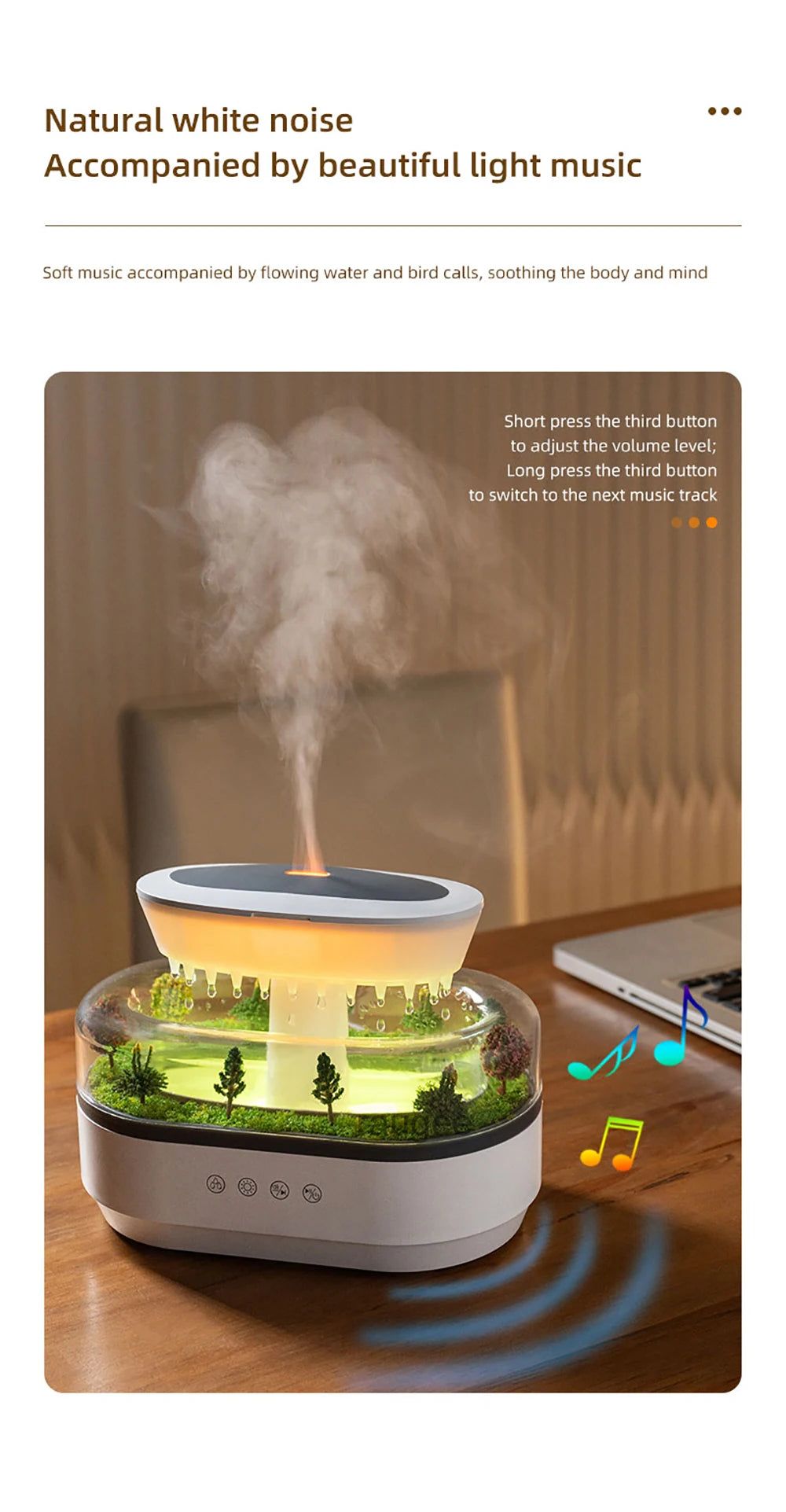 Raindrop Aroma Humidifier&Diffuser