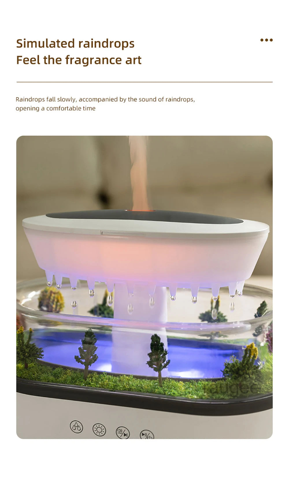 Raindrop Aroma Humidifier&Diffuser