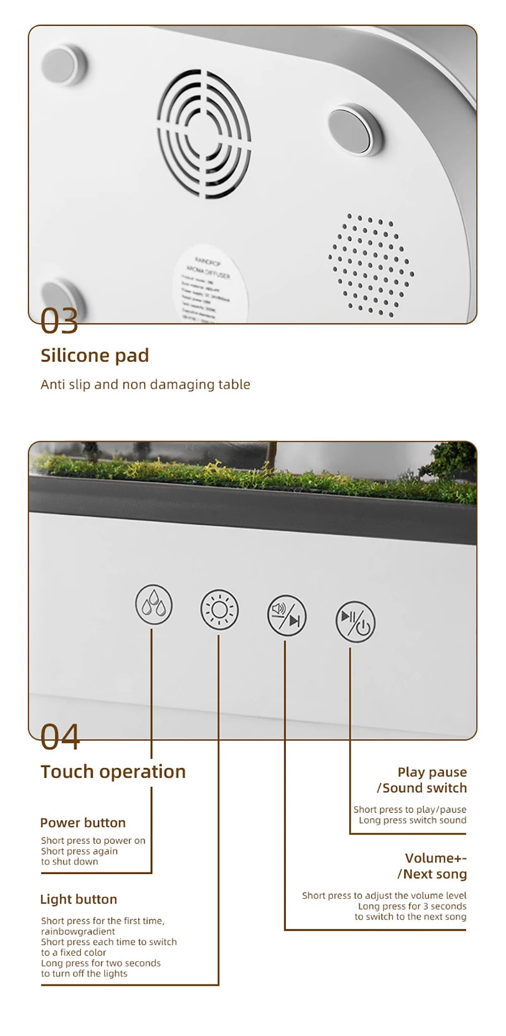 Raindrop Aroma Humidifier&Diffuser